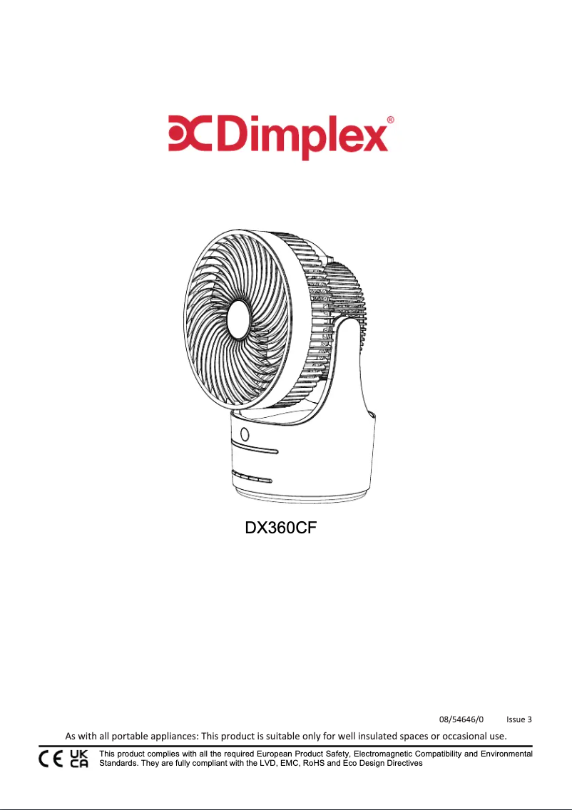Page n°1 - Manuel utilisateur Dimplex DX360CF
