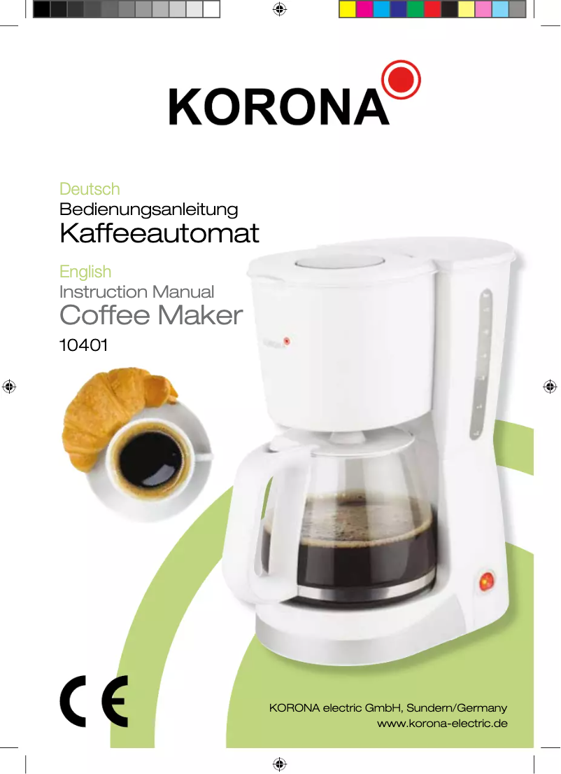 Page n°1 - Manuel utilisateur Korona 10401