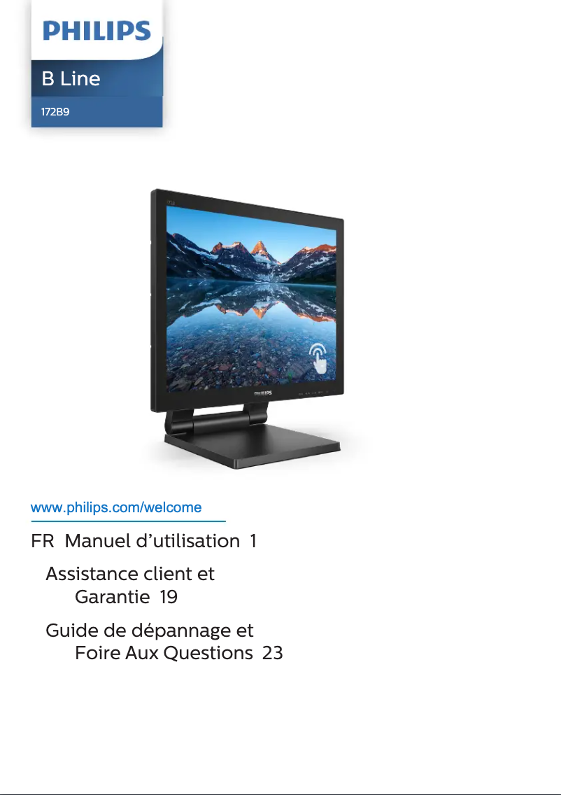 Page n°1 - Manuel utilisateur Philips B Line 172B9T