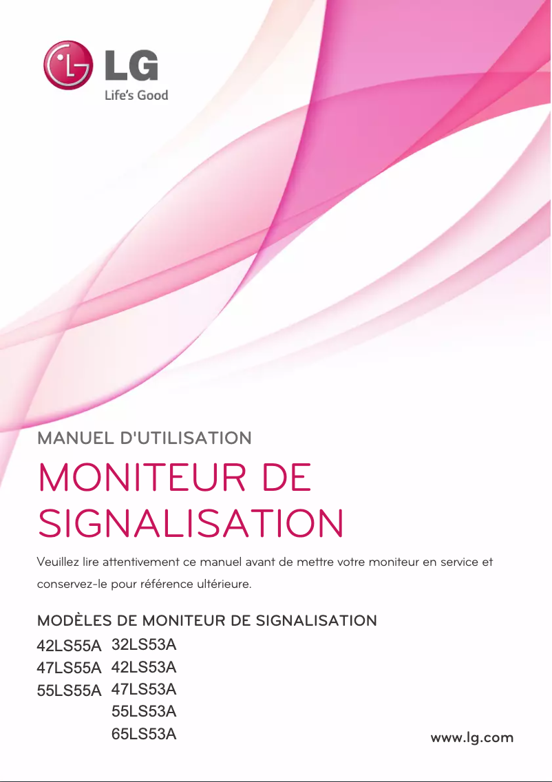 Page n°1 - Manuel utilisateur LG 42LS55A
