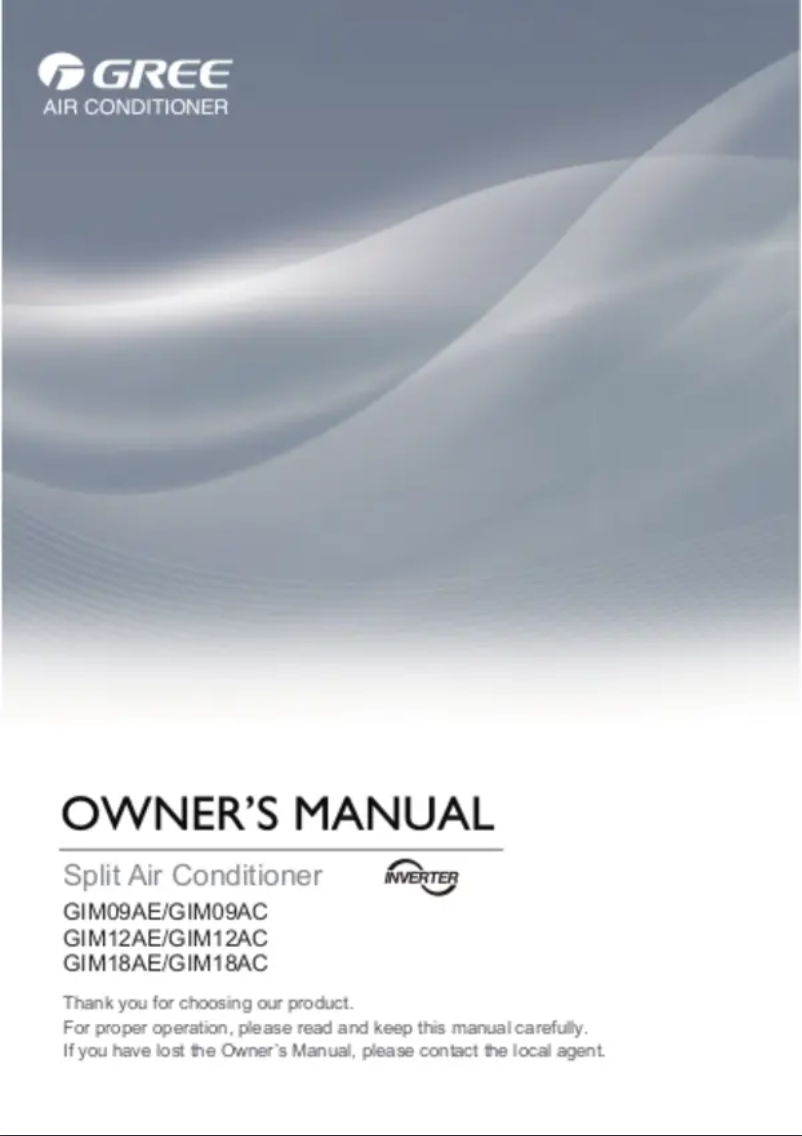 Page 1 de la notice Manuel utilisateur Gree GIM12A