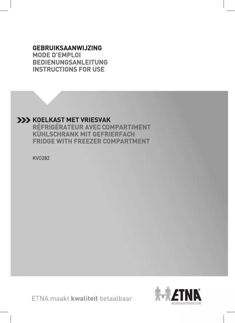 Image de la première page du manuel de l'appareil KVO282