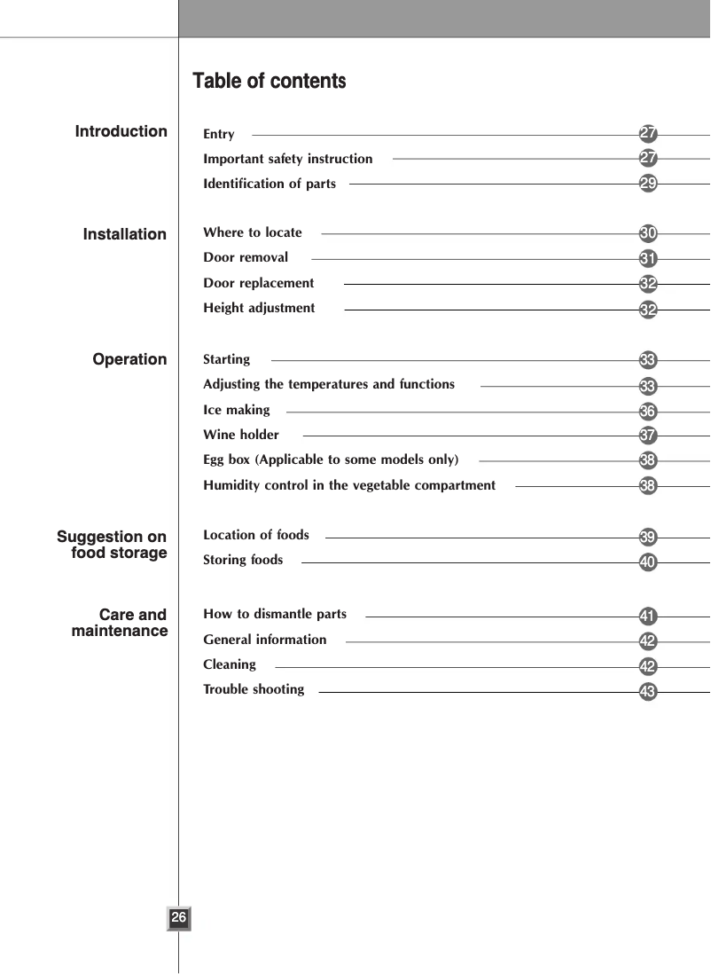 Page n°1 - Manuel utilisateur LG GC-A207CUBK