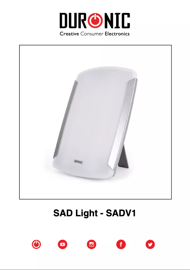 Image de la première page du manuel de l'appareil SADV1