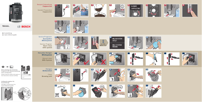 Page n°1 - Manuel utilisateur Bosch VeroCafe LattePro TES51551DE