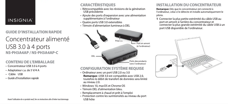 Page n°1 - Manuel utilisateur Insignia NS-PH3A4AP