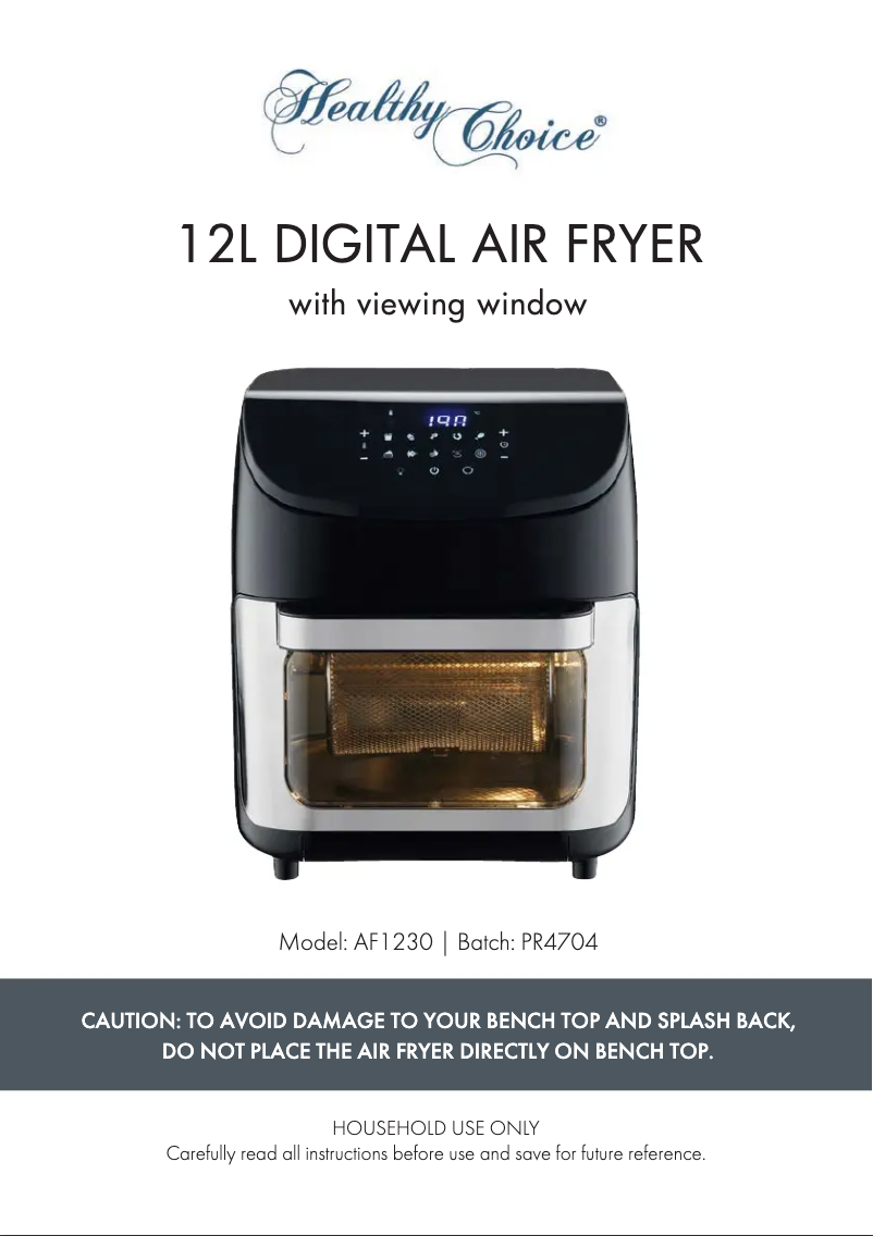 Page 1 de la notice Manuel utilisateur Healthy Choice AF1230