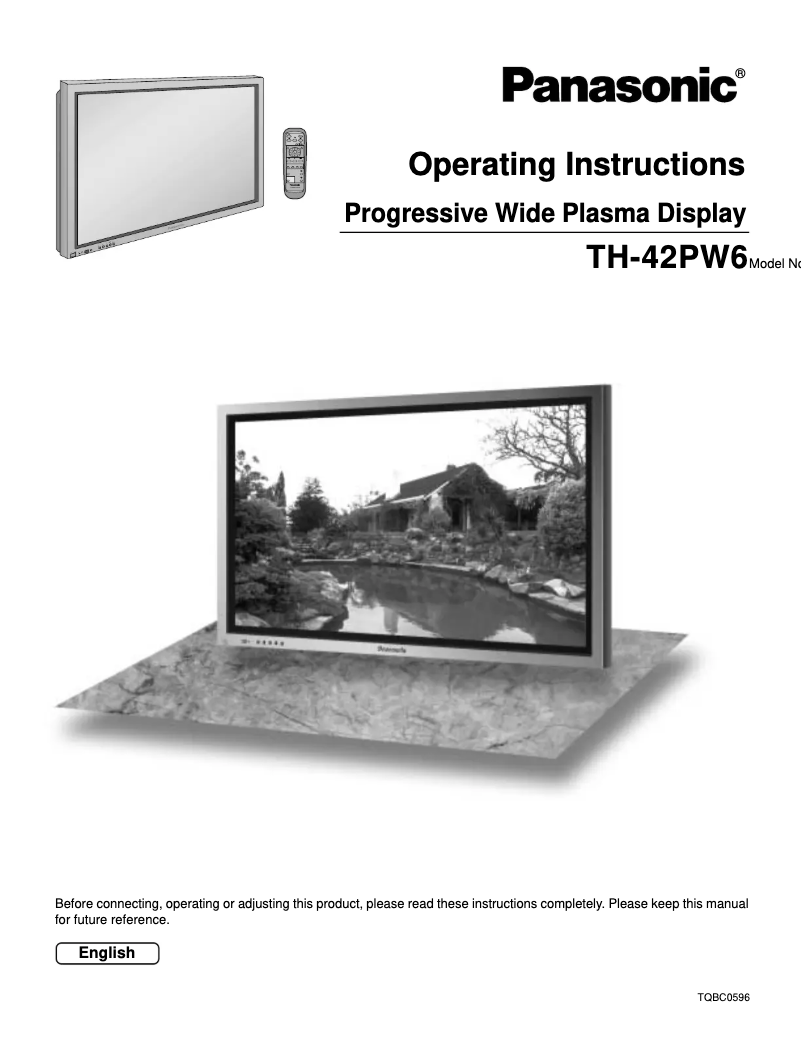 Image de la première page du manuel de l'appareil TH-42PW6LZ