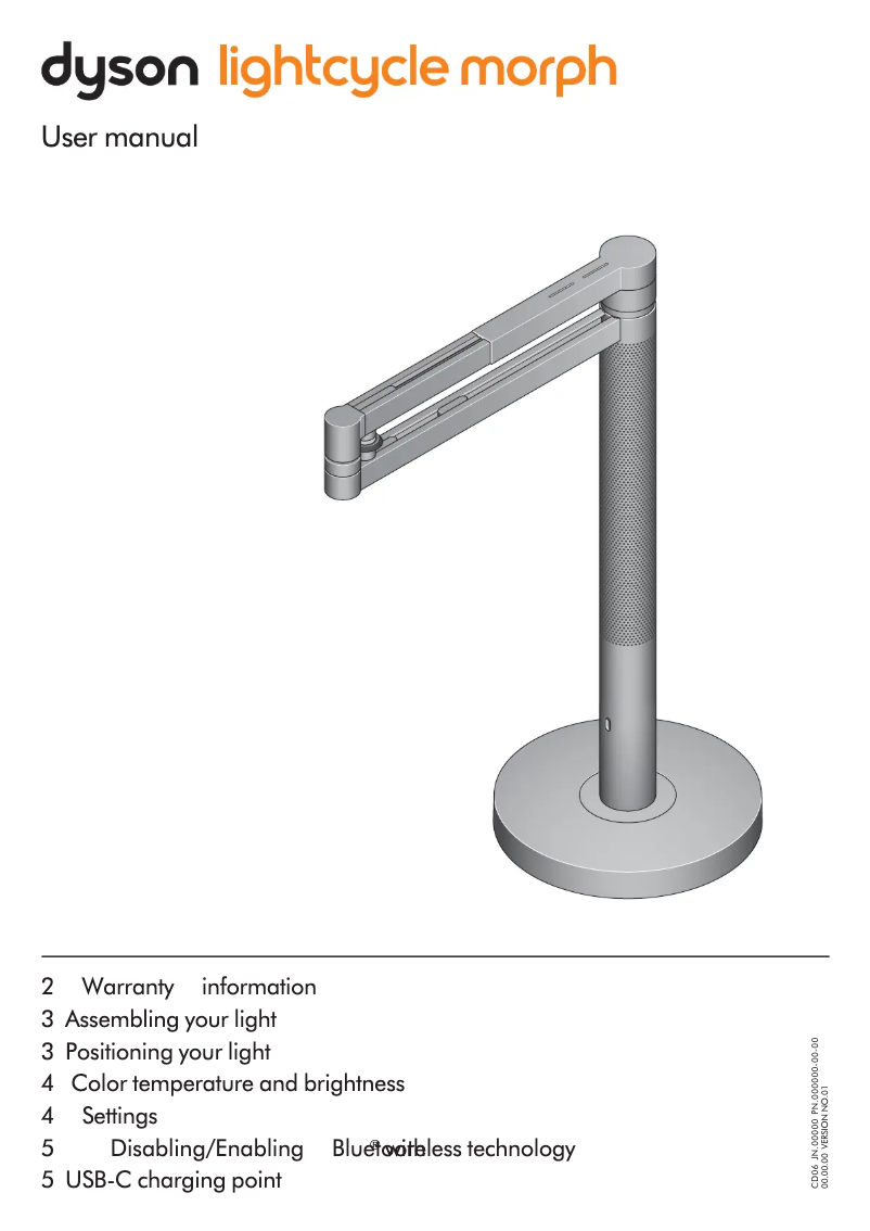 Page 1 de la notice Manuel utilisateur Dyson Solarcycle Morph