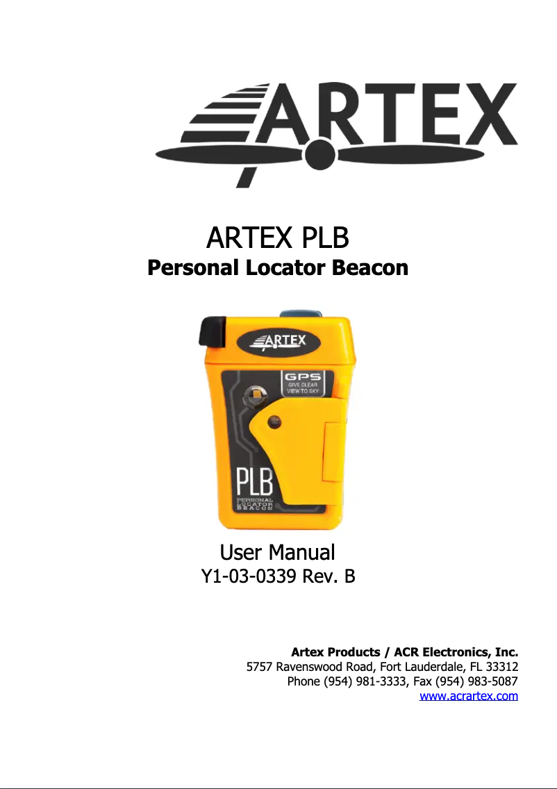 Página 1 del manual Manual de usuario Artex PLB