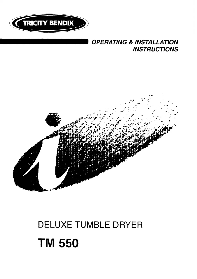Page n°1 - Manuel utilisateur Tricity Bendix TM 550