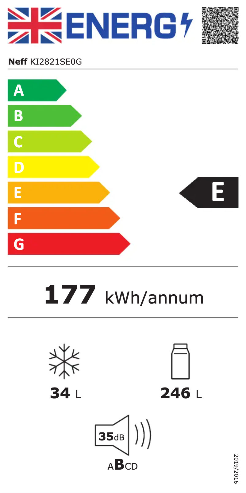 Page n°1 - Label énergétique Neff KI2821SE0