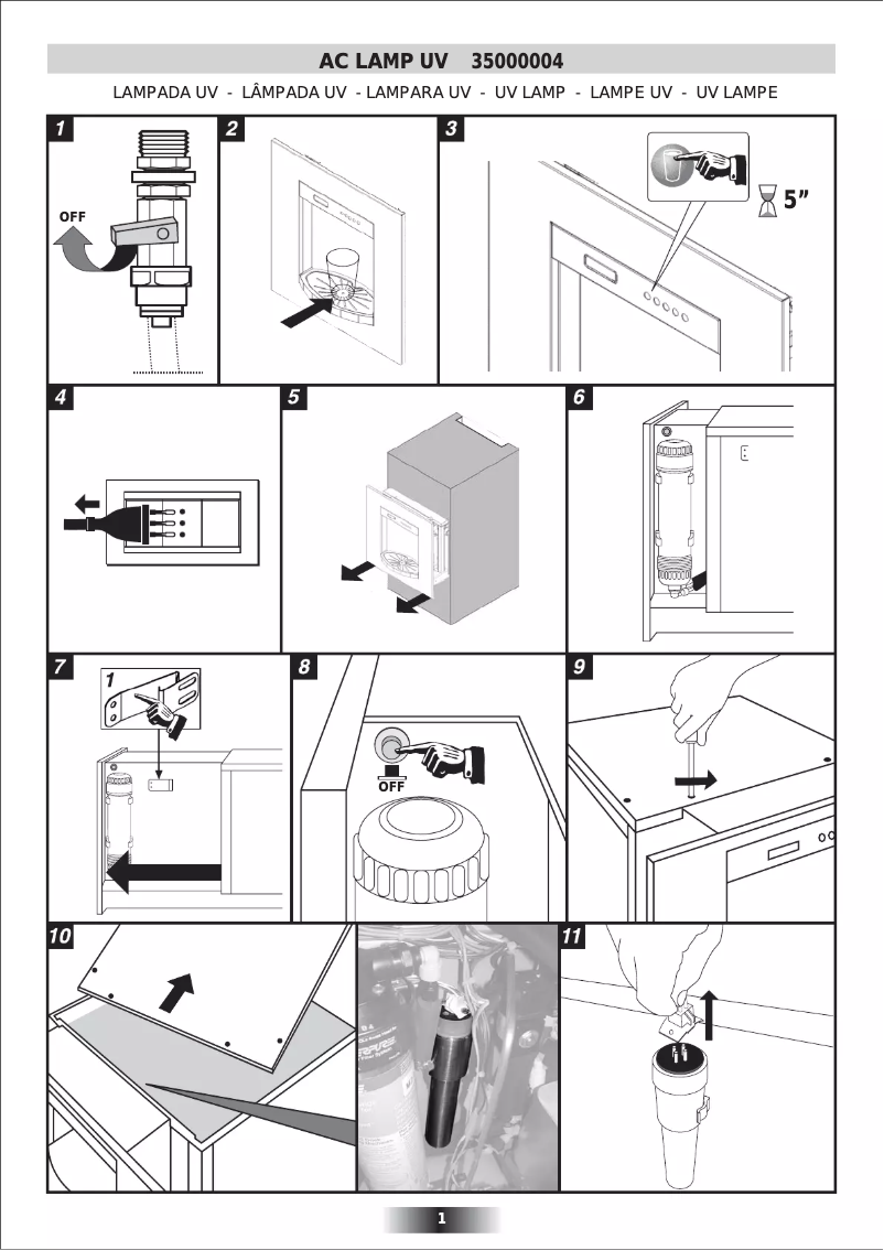 Page n°1 - Manuel utilisateur Candy AC LAMP UV
