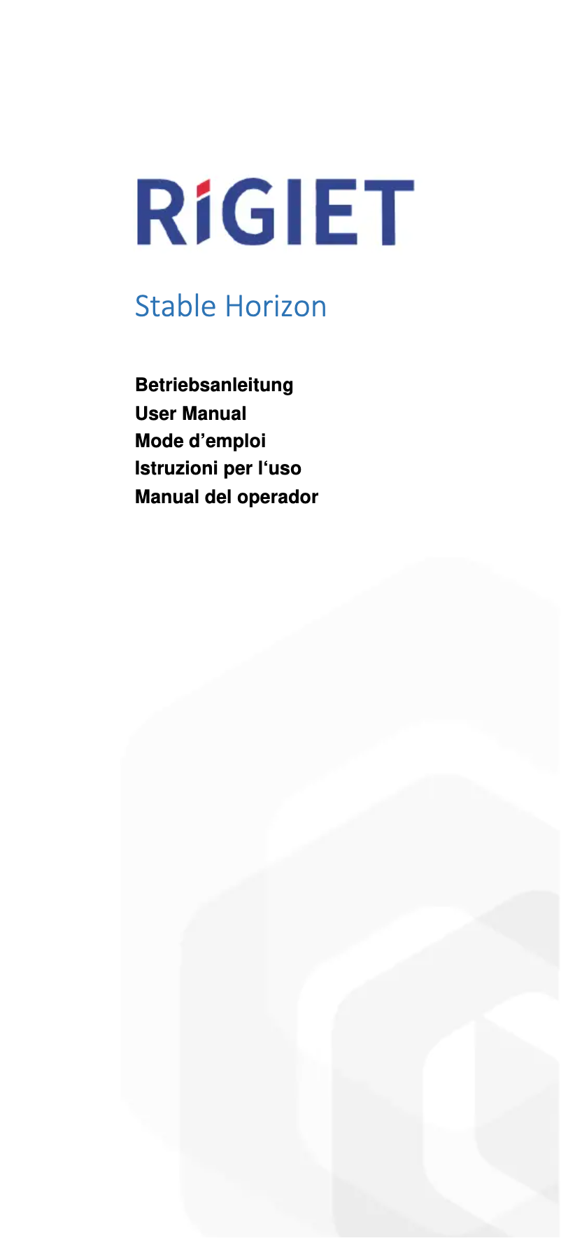 Page 1 de la notice Manuel utilisateur Dobot Rigiet