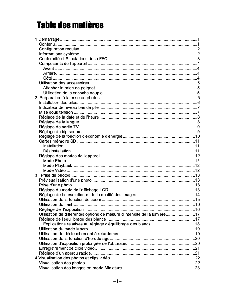 Page n°1 - Manuel utilisateur Daitsu DF410Z