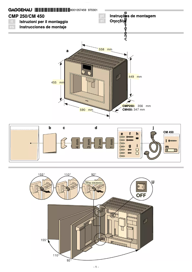 Image de la première page du manuel de l'appareil CM450101