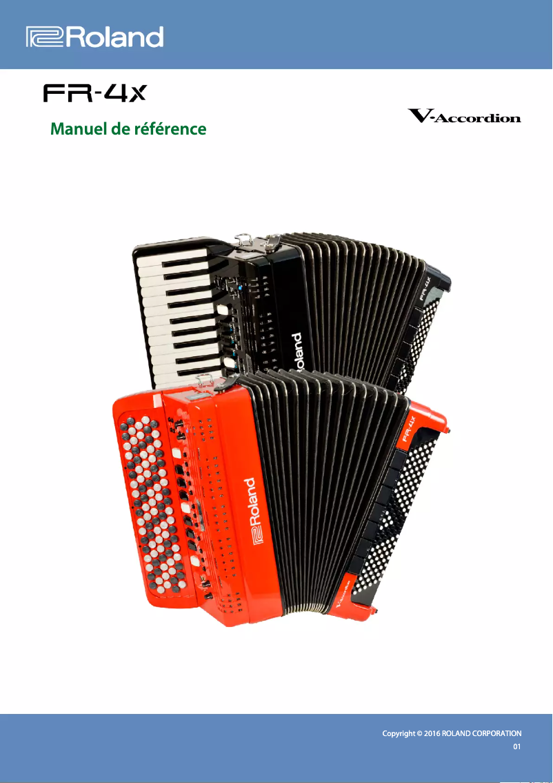 Page n°1 - Manuel utilisateur Roland FR-4X