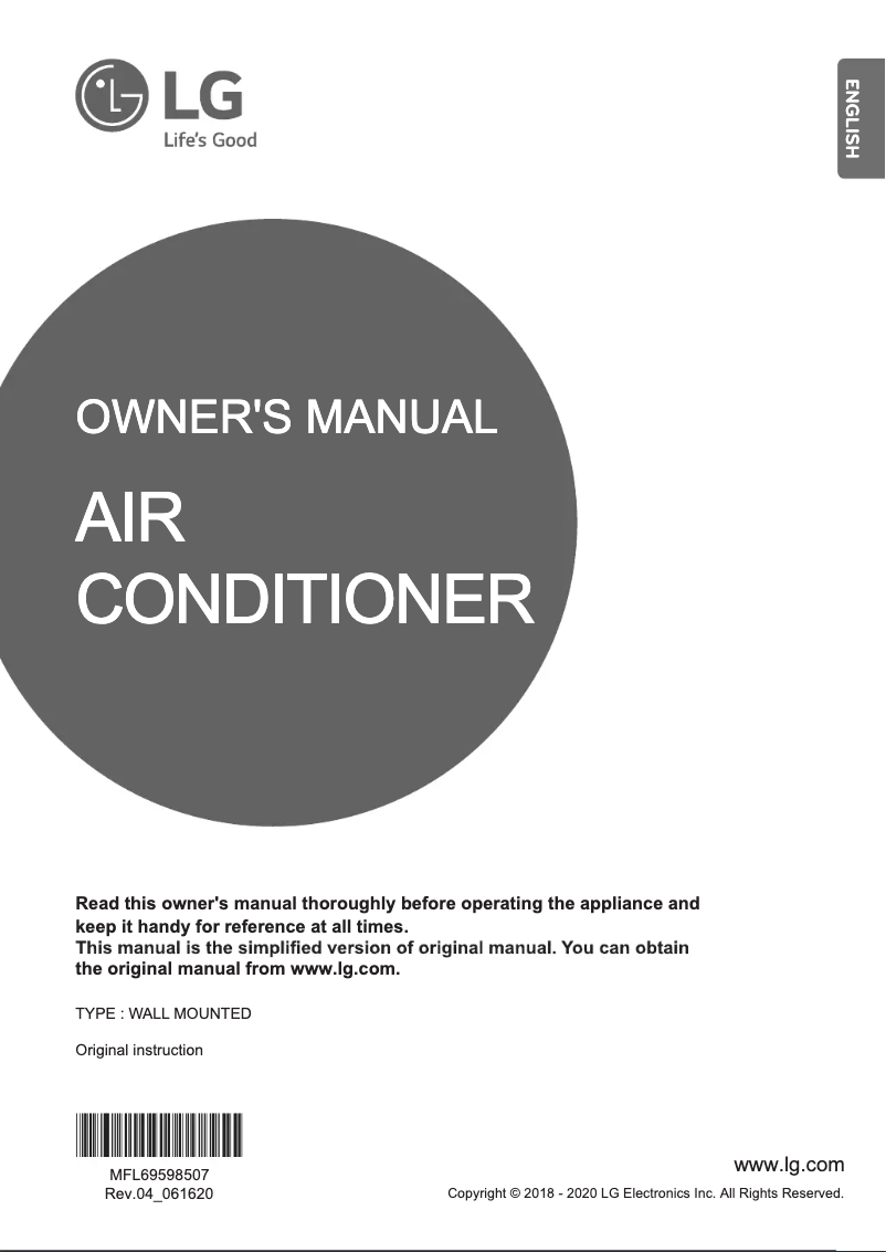 Página 1 del manual Manual de usuario LG NHXM30S2A2