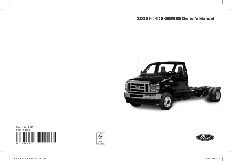 Page n°1 - Manuel utilisateur Ford E-350 (2023)