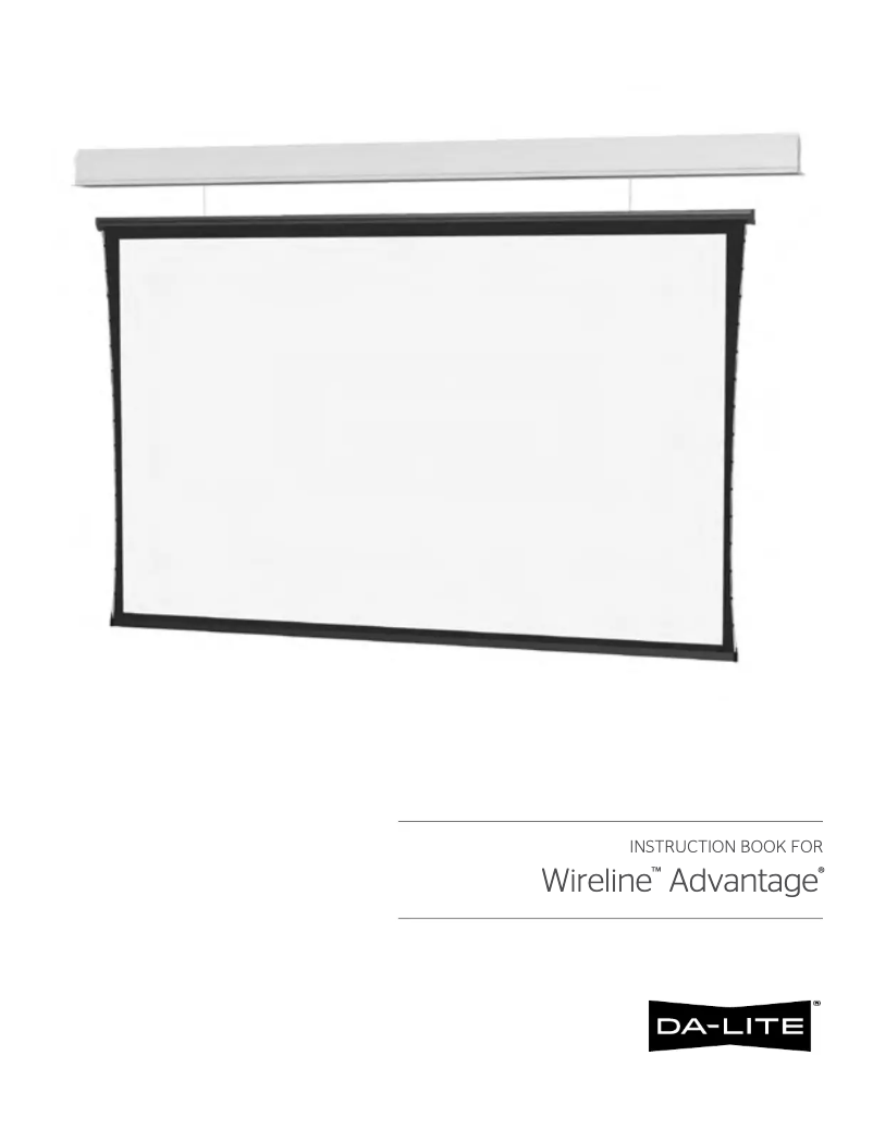 Page n°1 - Manuel utilisateur Da-Lite Wireline Advantage 29871G