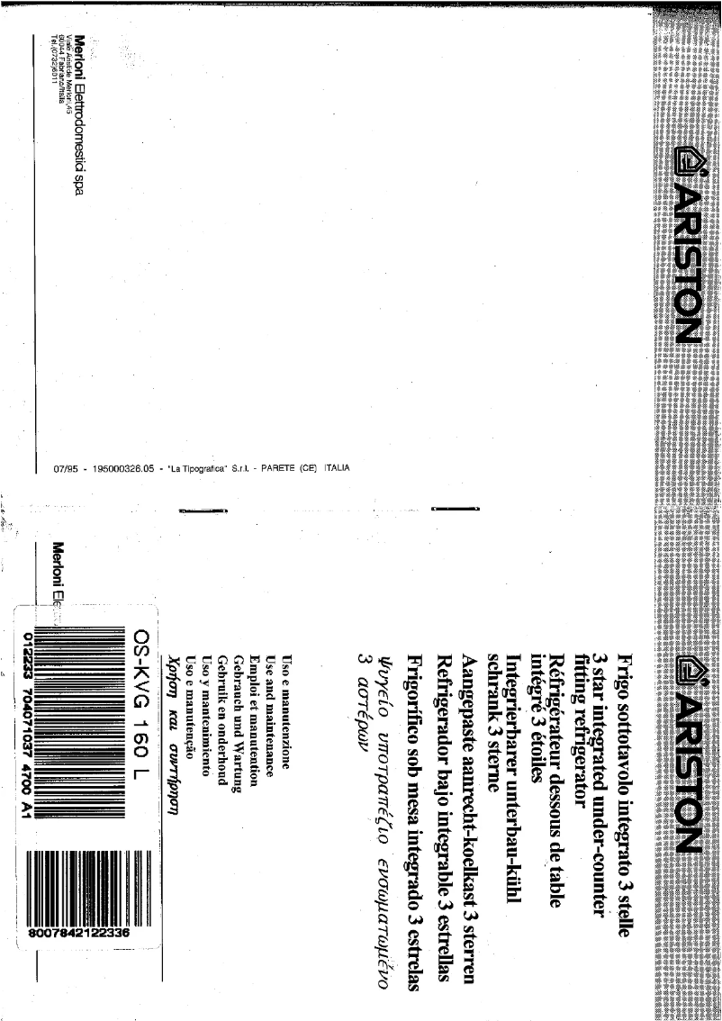 Image de la première page du manuel de l'appareil OSKVG 160