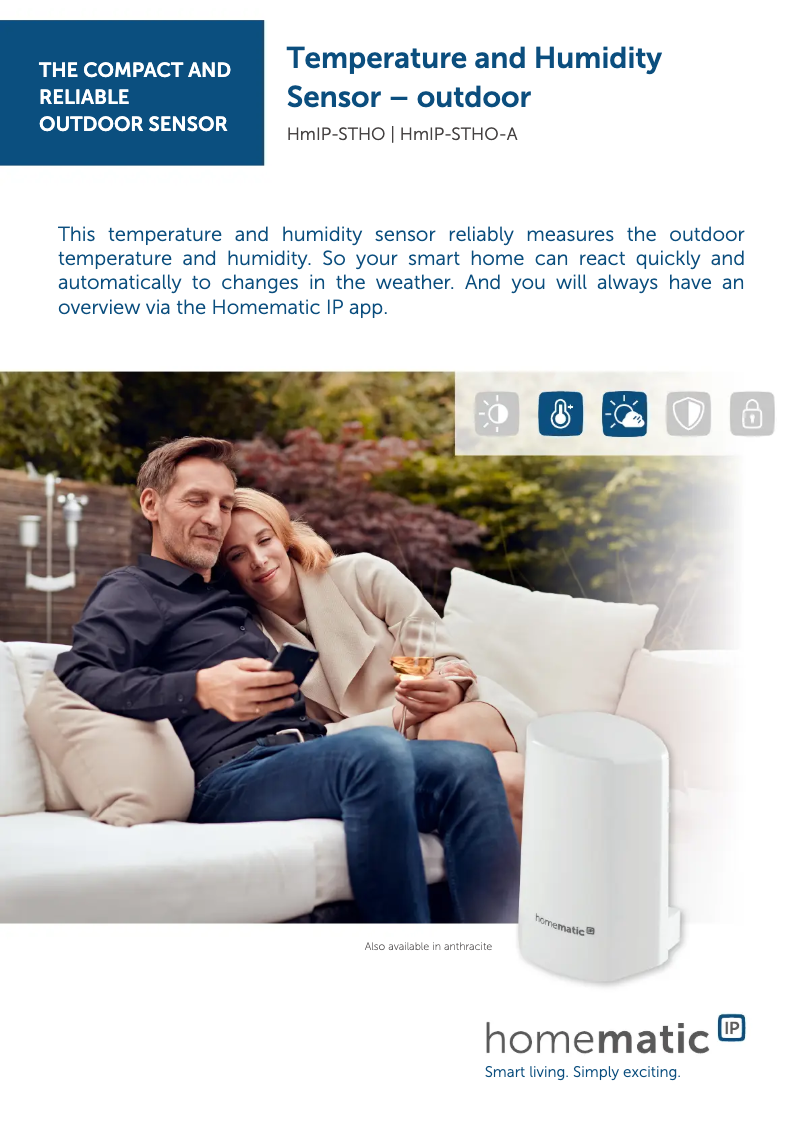 Image de la première page du manuel de l'appareil HmIP-STHO