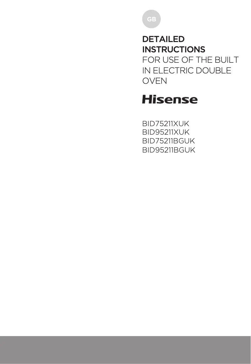 Page 1 de la notice Manuel utilisateur Hisense BI6095CGUK