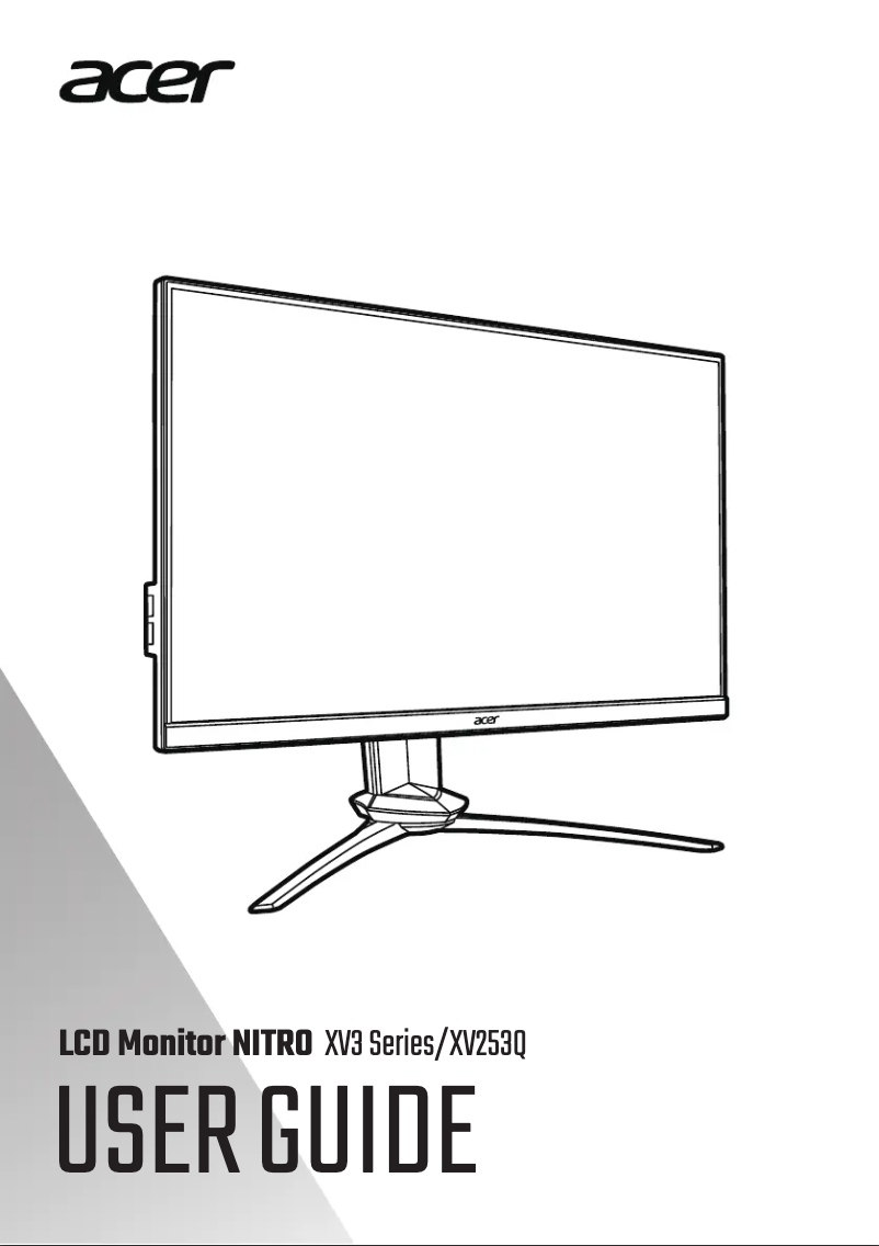 Page n°1 - Manuel utilisateur Acer XV253Q
