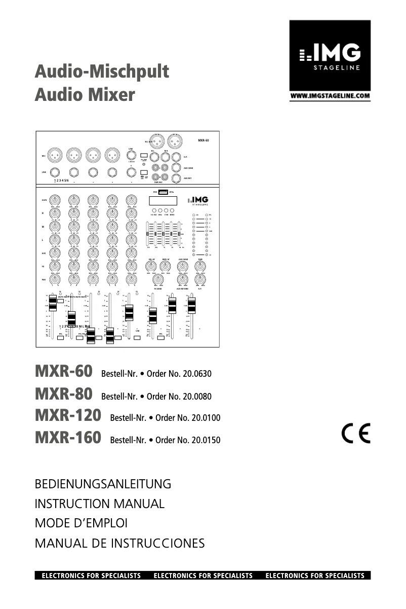 Page n°1 - Manuel utilisateur IMG Stageline MXR-120