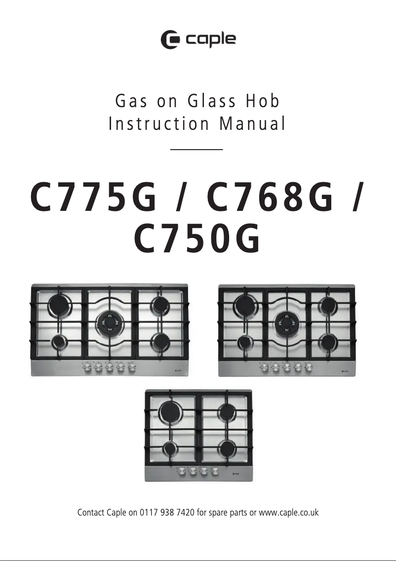 Page 1 de la notice Manuel utilisateur Caple C768G