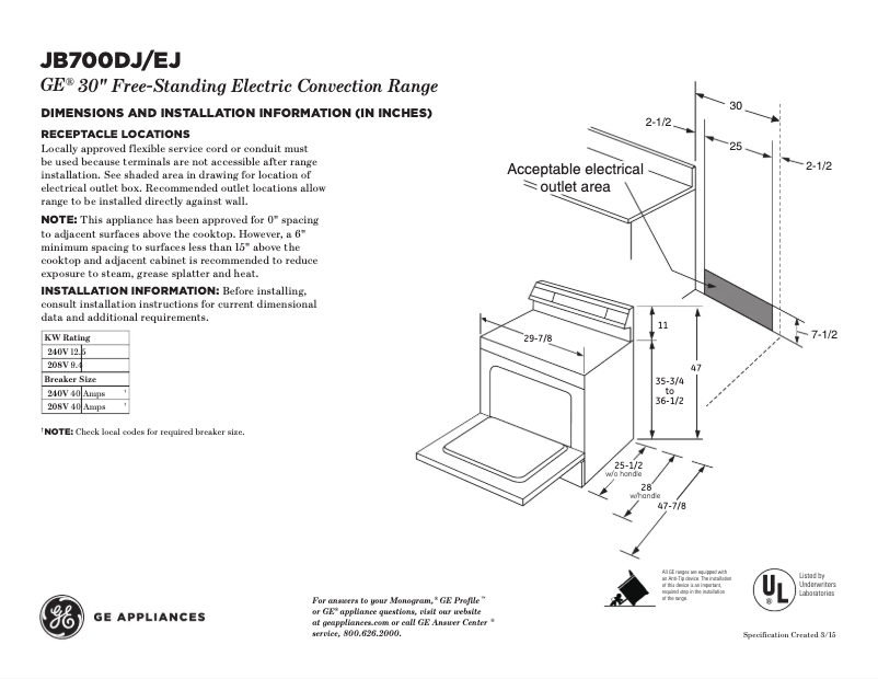 Image de la première page du manuel de l'appareil JB750DJBB