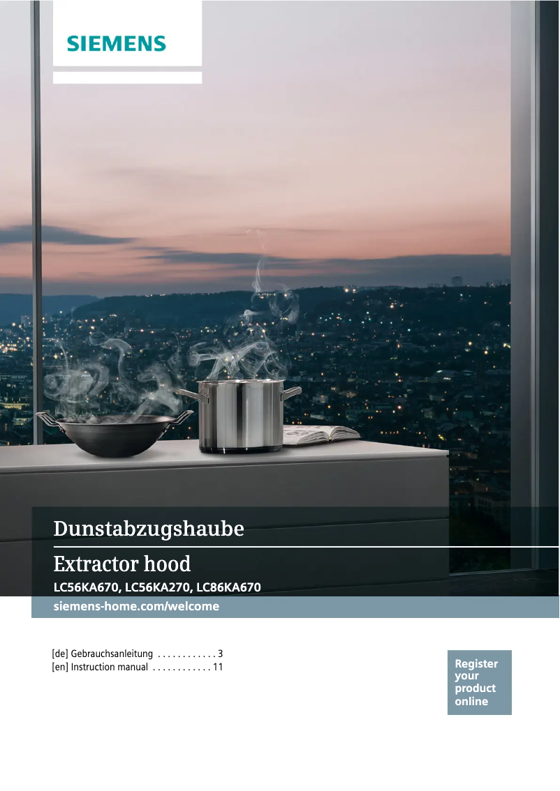 Página 1 del manual Manual de uso y mantenimiento Siemens LC56KA670