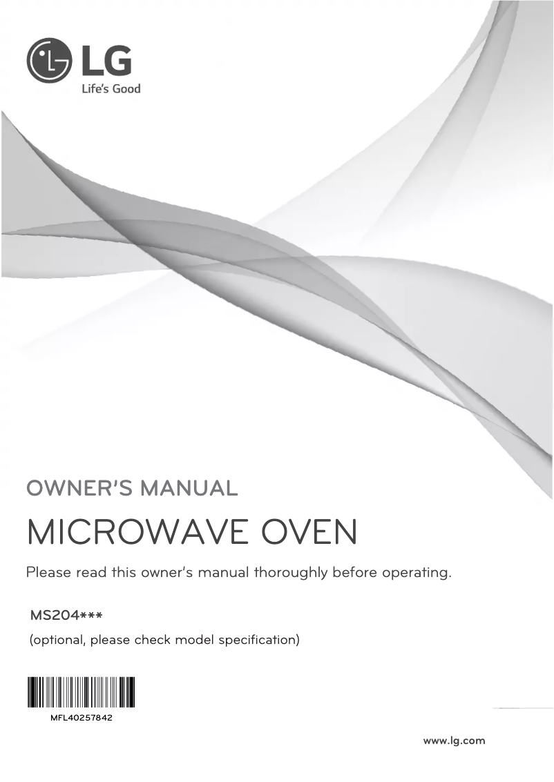 Página 1 del manual Manual de usuario LG MS2044VS