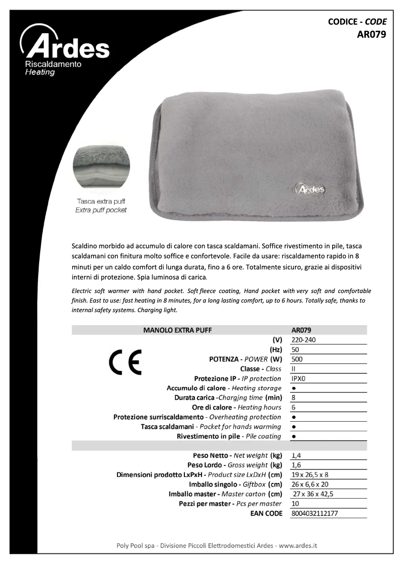 Image de la première page du manuel de l'appareil AR079