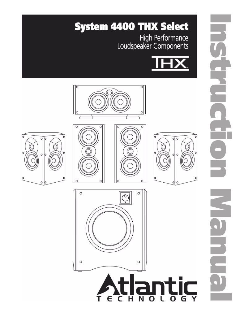 Page 1 de la notice Manuel utilisateur Atlantic 4400 THX Select