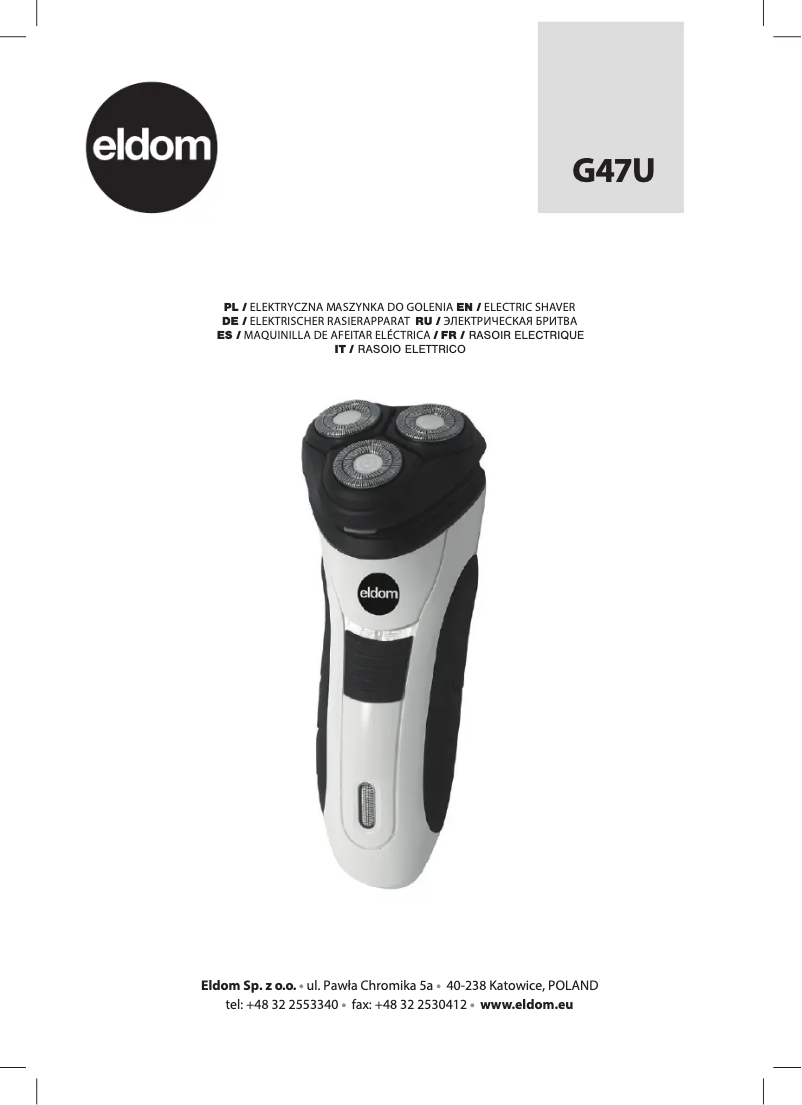 Page n°1 - Manuel utilisateur Eldom G47U
