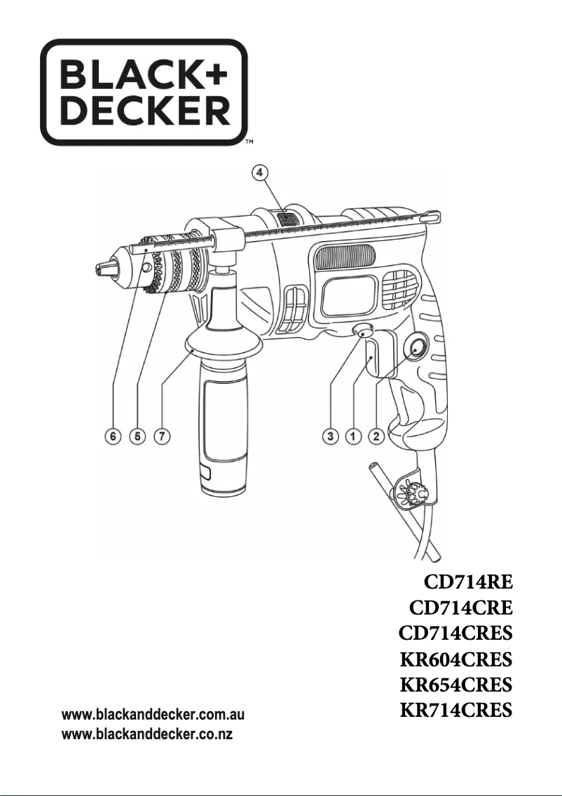 Page 1 de la notice Manuel utilisateur Black & Decker KR714S32