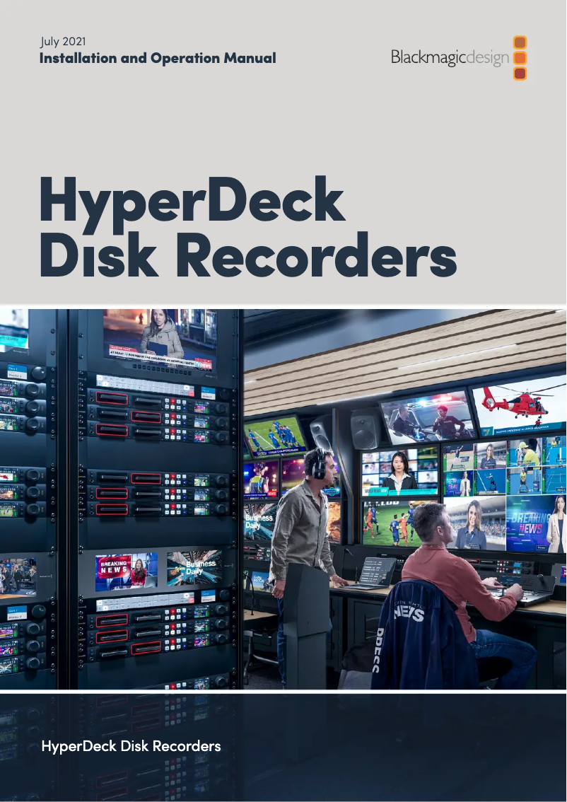 Image de la première page du manuel de l'appareil HyperDeck Studio HD Mini