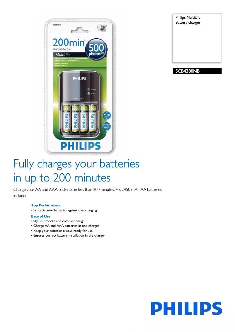 Page n°1 - Brochure Philips MultiLife SCB4380NB
