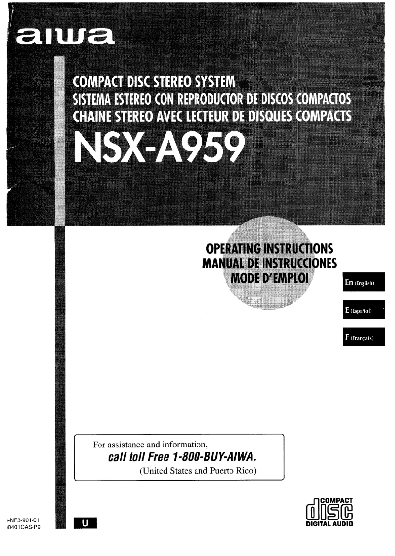 Página 1 del manual Manual de usuario Aiwa NSX-A959