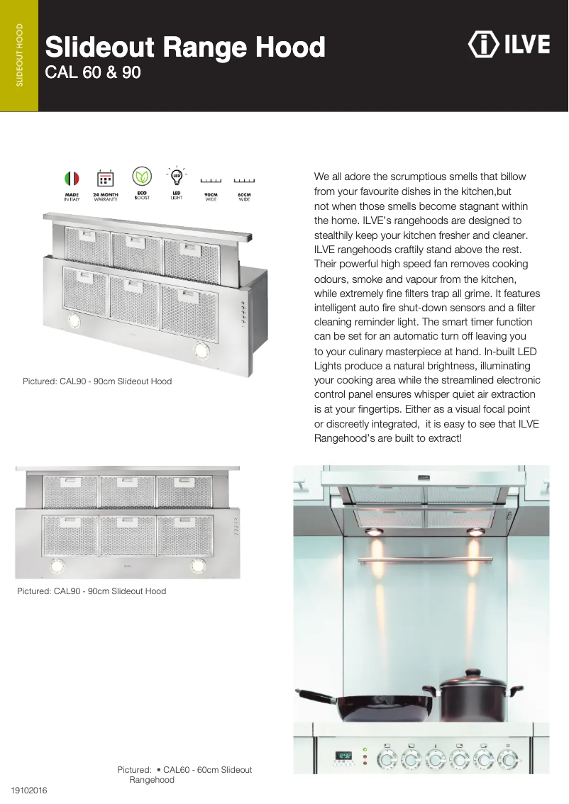 Page n°1 - Fiche technique Ilve CAL60