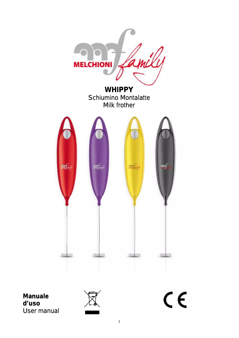 Página 1 del manual Manual de usuario Melchioni Whippy