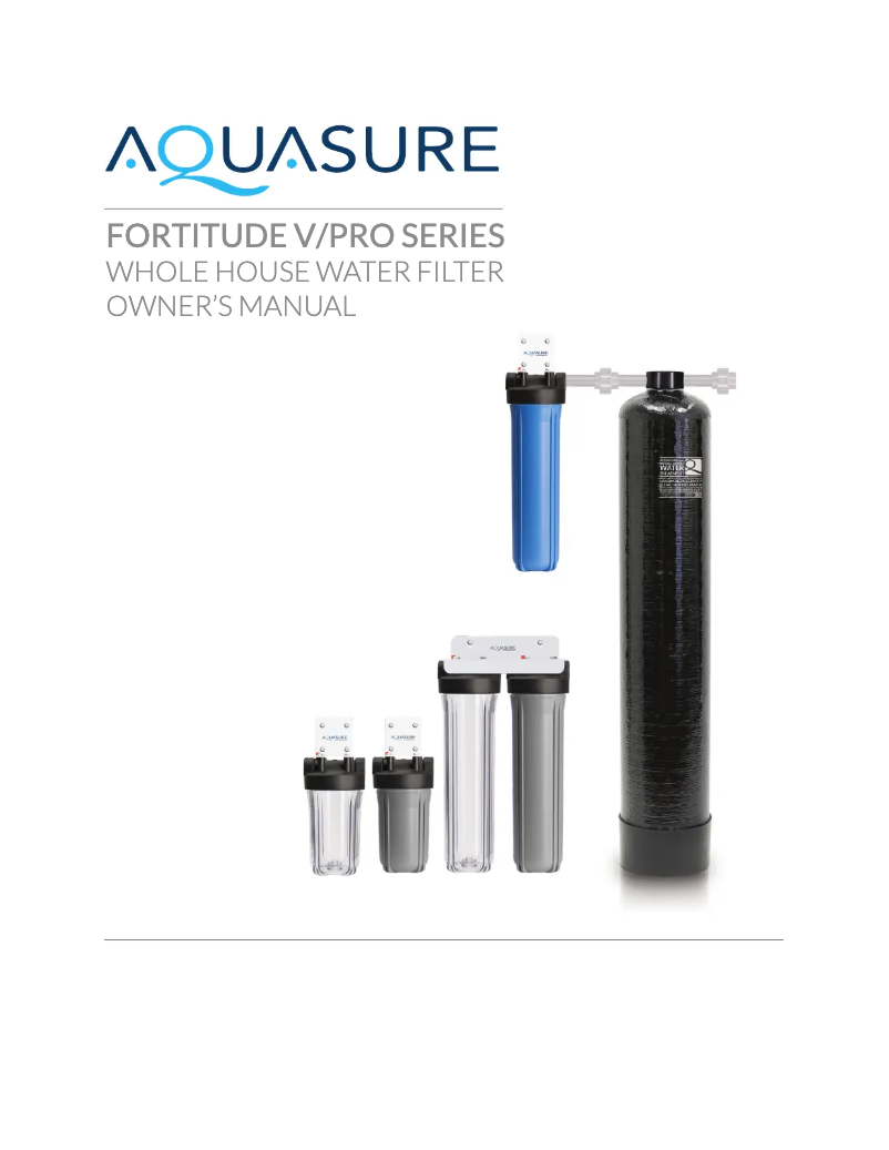 Page n°1 - Manuel utilisateur Aquasure AS-F220PSCB