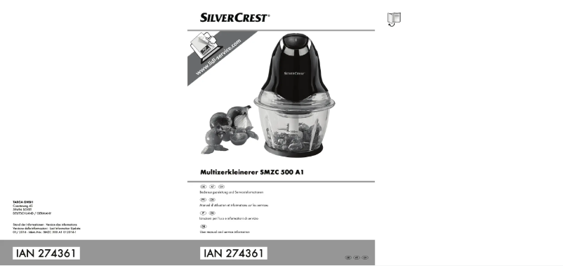 Page n°1 - Manuel utilisateur SilverCrest SMZC 500 A1