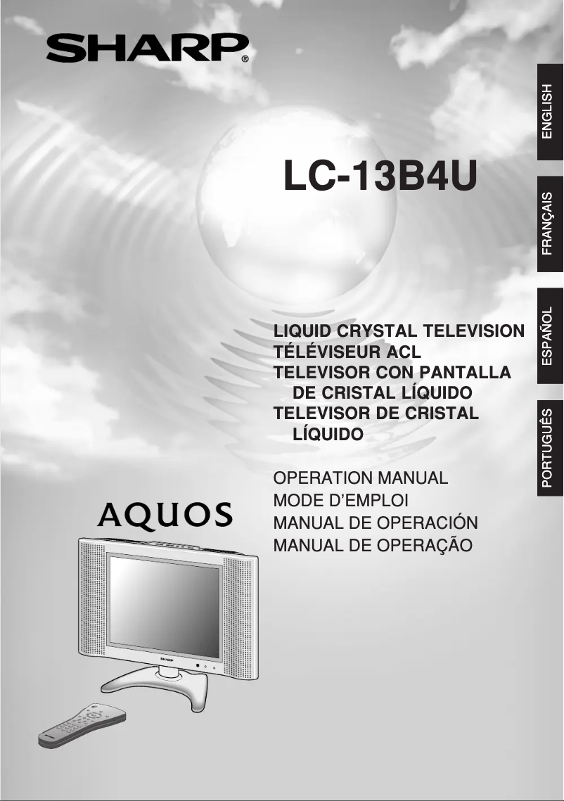 Page 1 de la notice Manuel utilisateur Sharp LC-13B4U-S