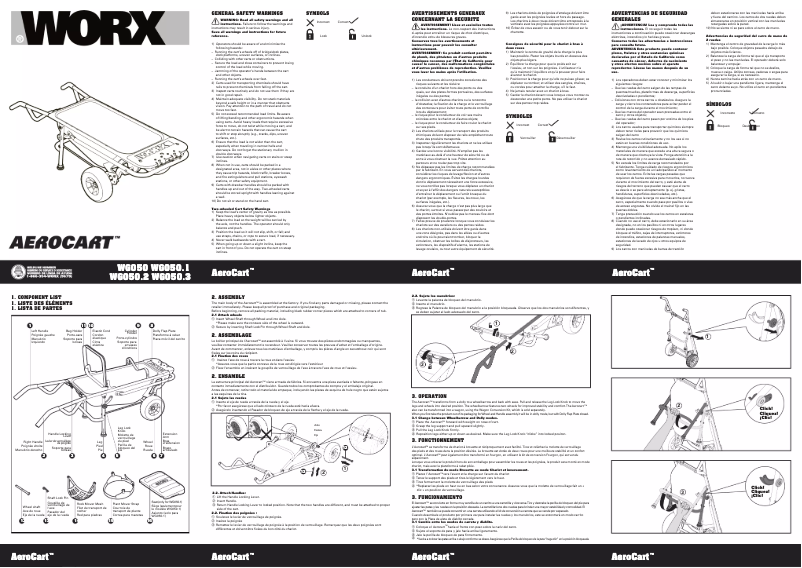 Page n°1 - Manuel utilisateur Worx Aerocart WG050