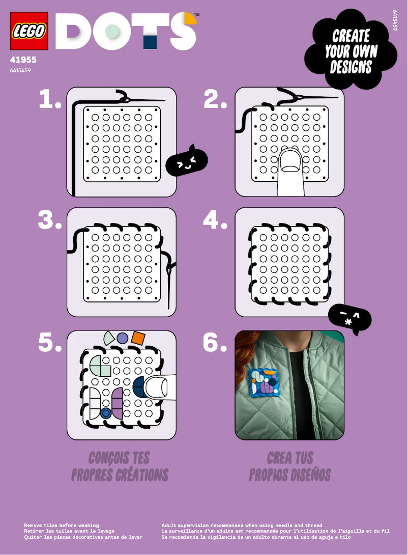 Page n°1 - Manuel utilisateur Lego Dots 41955