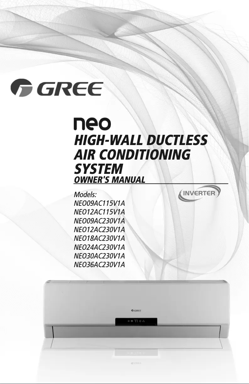 Page 1 de la notice Manuel utilisateur Gree NEO30AC230V1AH