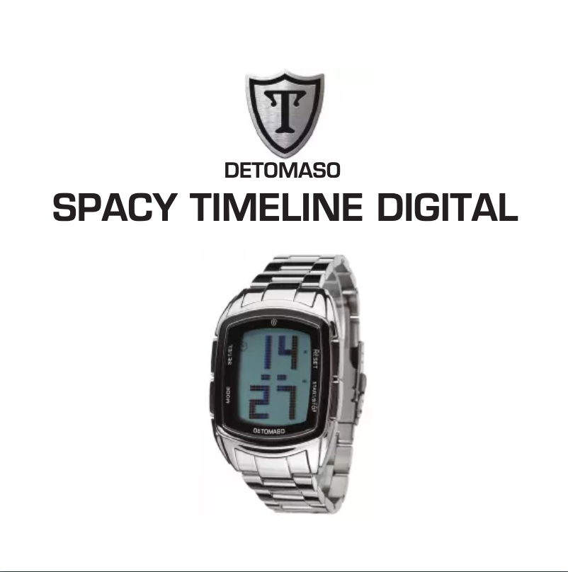 Page 1 de la notice Manuel utilisateur Detomaso Spacy Timeline Digital