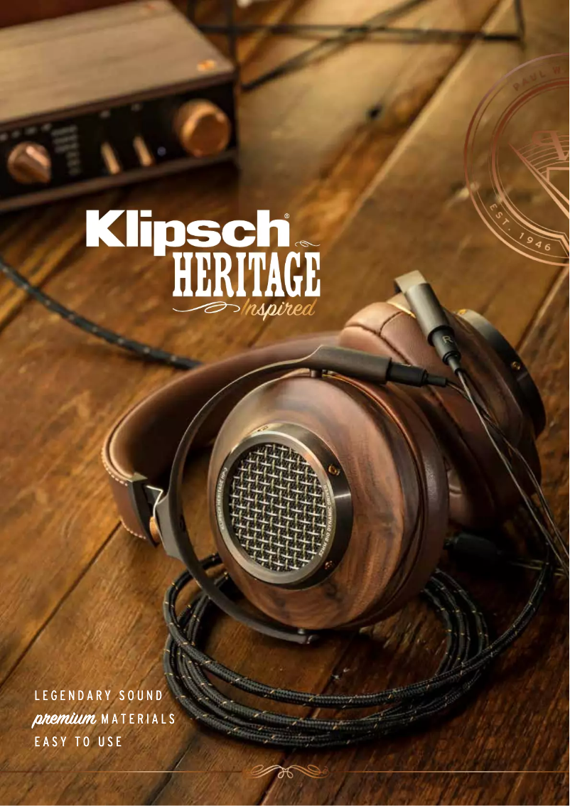 Page 1 de la notice Brochure Klipsch Heritage HP-3